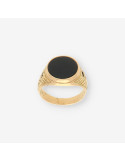 Anillo sello Onix oro