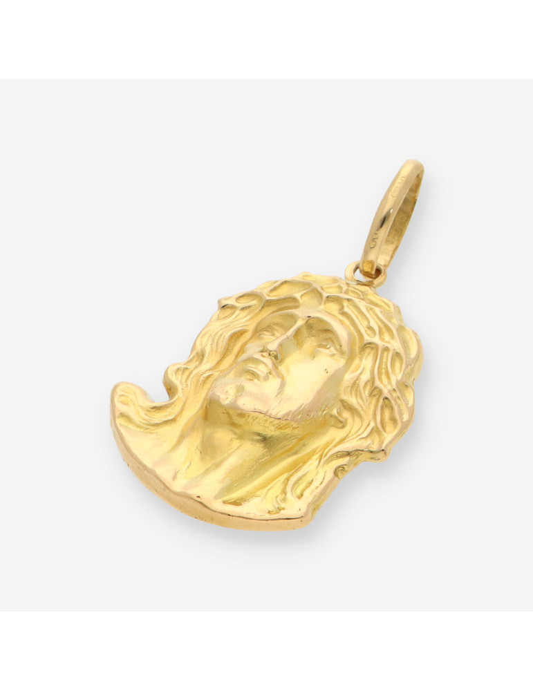 Colgante cara cristo oro