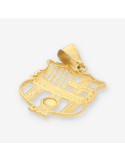 Colgante Escudo BarÃ§a oro