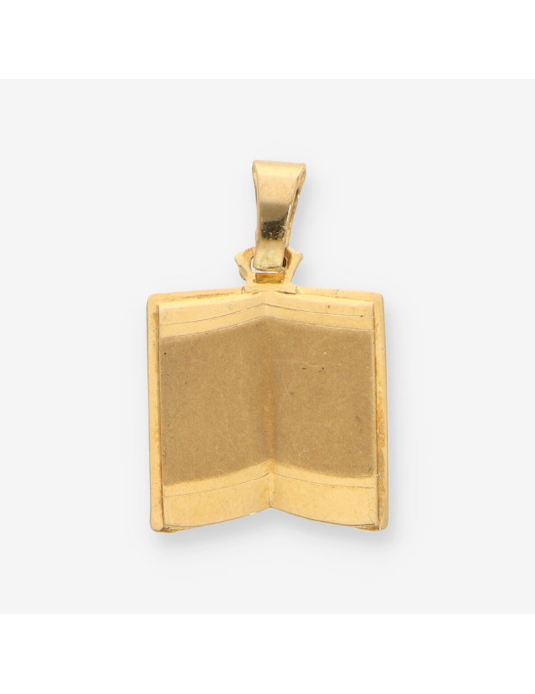 Colgante placa pergamino oro
