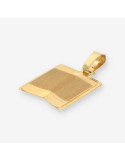 Colgante placa pergamino oro