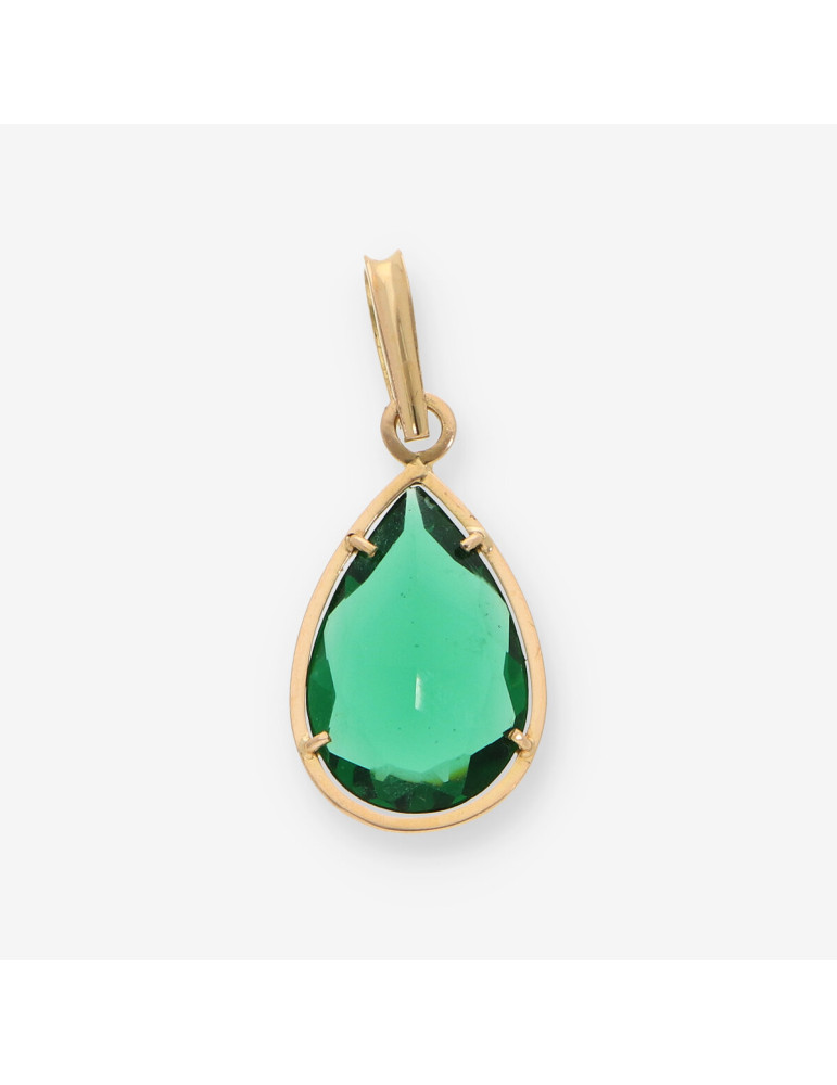 Colgante oro p. verde