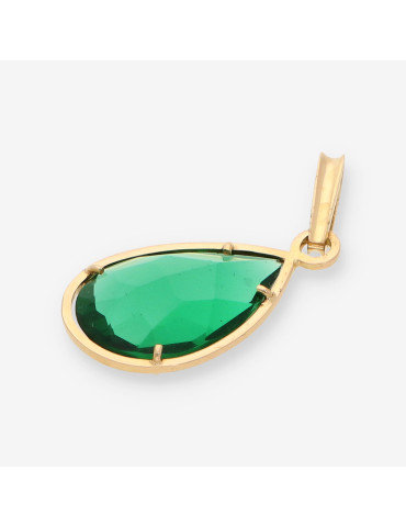 Colgante oro p. verde