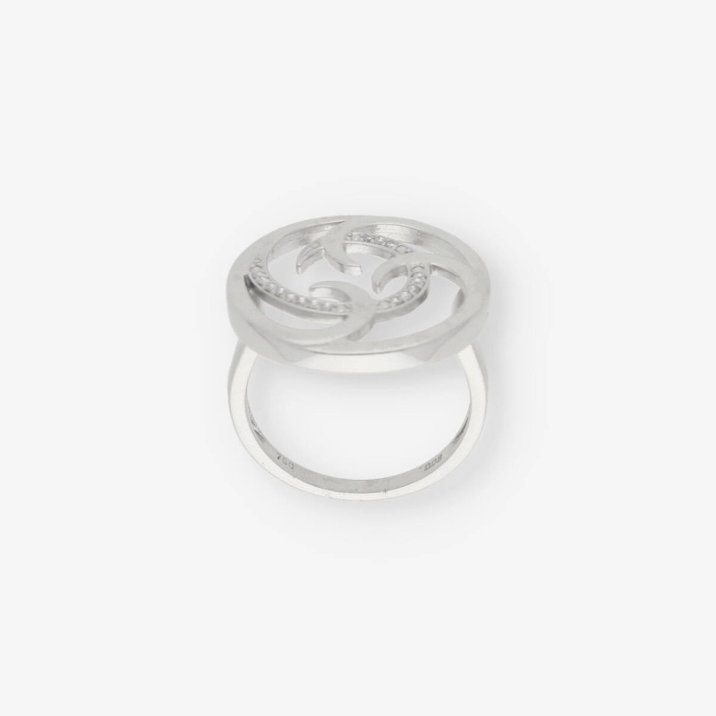Anillo en oro blanco 18kt con brillante