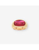 Anillo oro y piedra roja