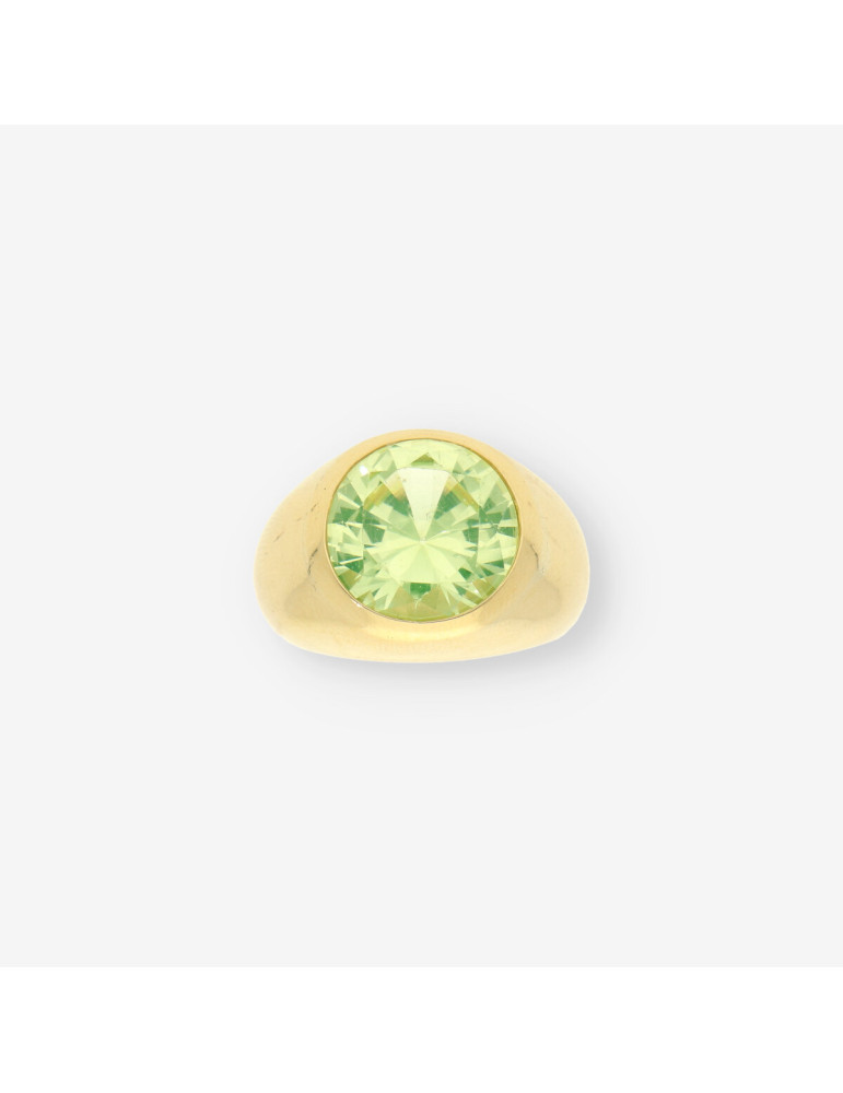 Anillo oro piedra verde