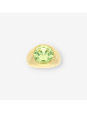 Anillo oro piedra verde