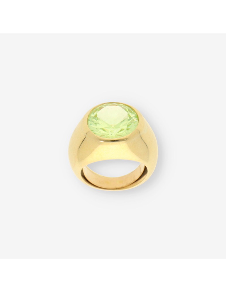 Anillo oro piedra verde