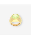 Anillo oro piedra verde