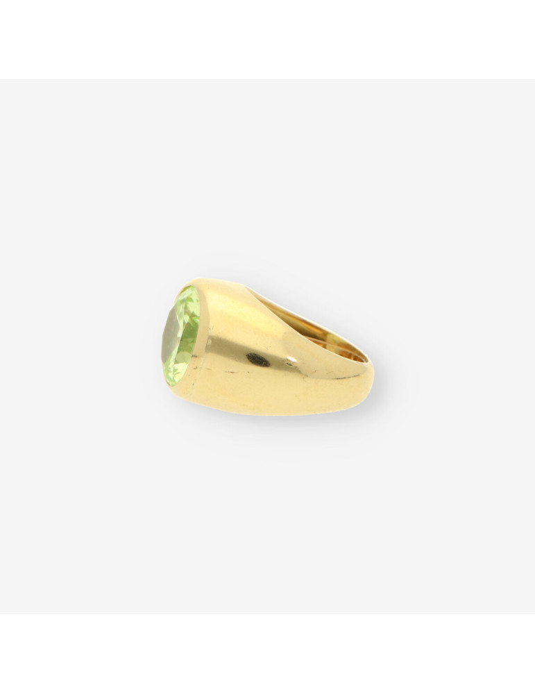 Anillo oro piedra verde