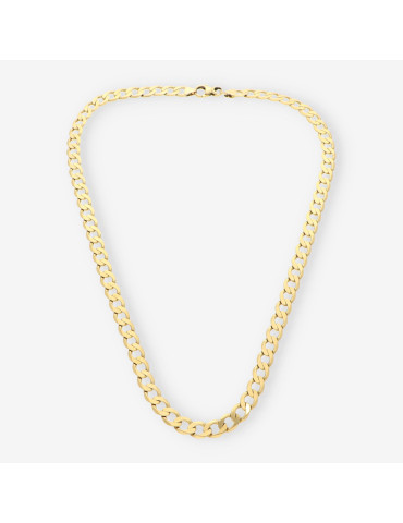 Cadena barbada plana oro