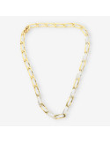 Gargantilla oro bl./ama con brillantes