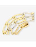 Gargantilla oro bl./ama con brillantes