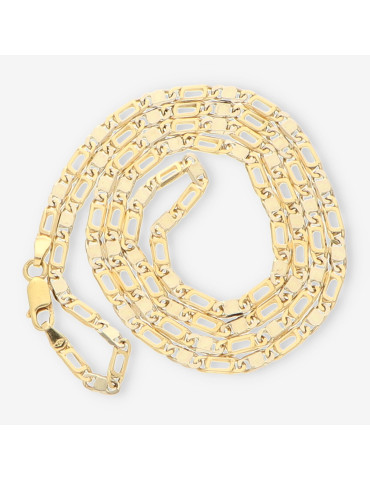 Cadena plana oro blanco y amarillo