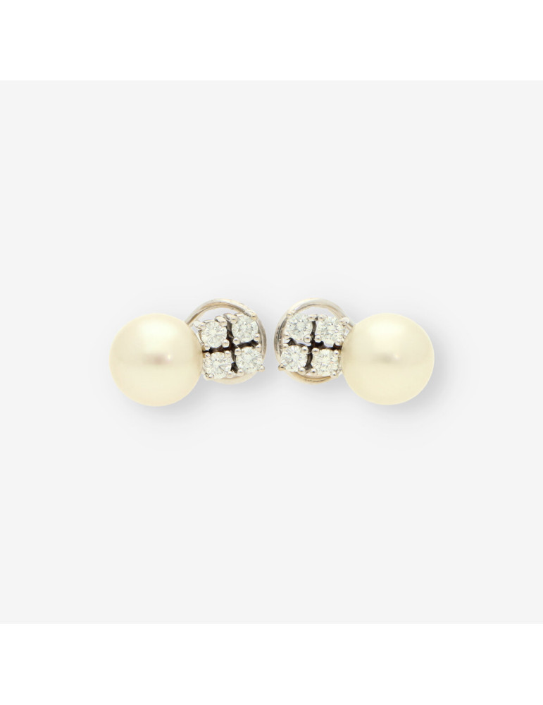 Pendientes TU y YO oro bl. y brillantes
