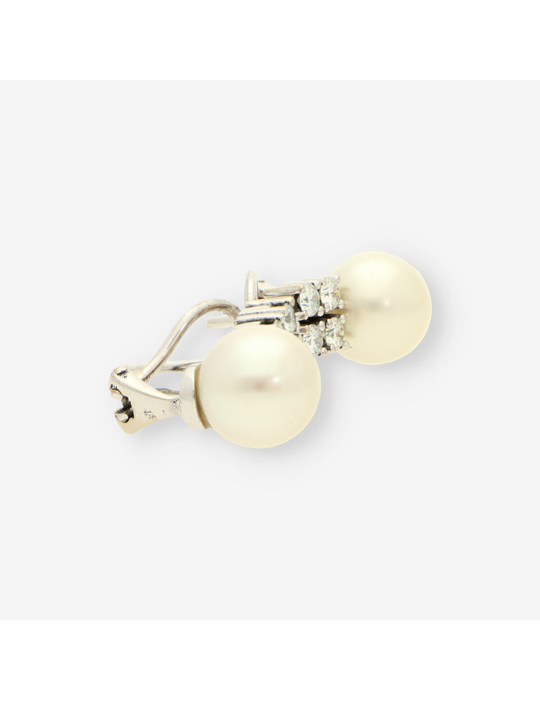 Pendientes TU y YO oro bl. y brillantes