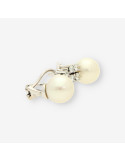 Pendientes TU y YO oro bl. y brillantes