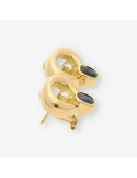 Pendientes oro zafiro y brillantes