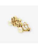 Pendientes perla y brillantes BAGUES