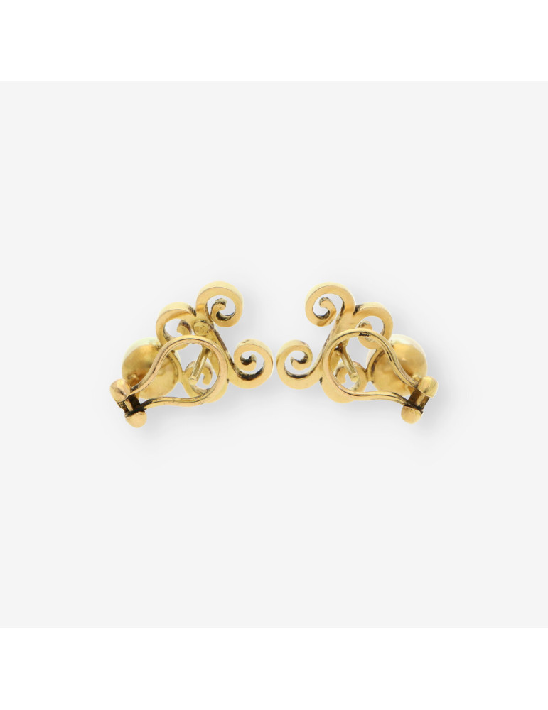 Pendientes perla y brillantes BAGUES