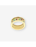 Anillo esmalte oro y brillantes