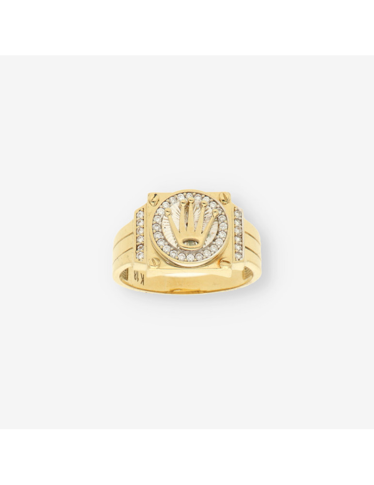 Anillo simbolo Rolex oro