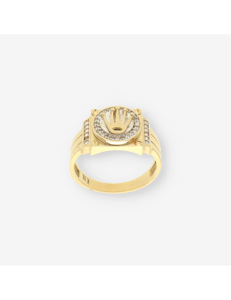 Anillo simbolo Rolex oro
