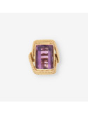 Anillo oro y p. lila