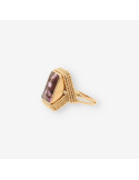 Anillo oro y p. lila