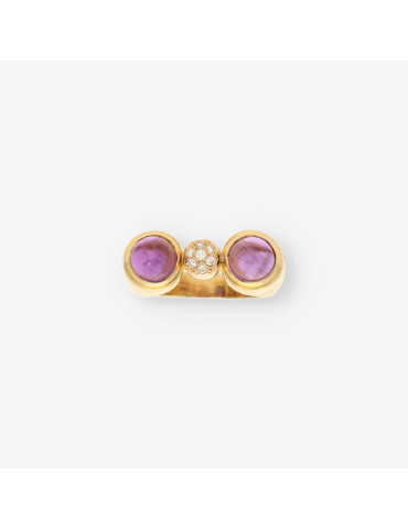 Anillo amatista oro y brillantes