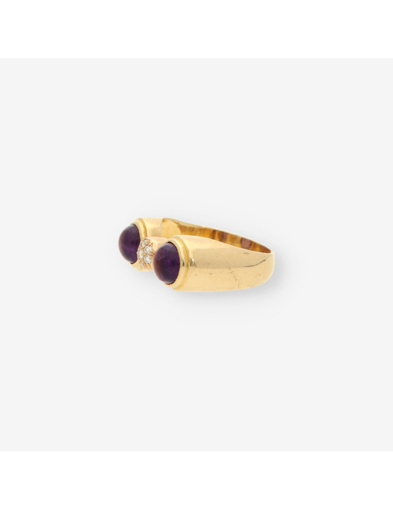 Anillo amatista oro y brillantes