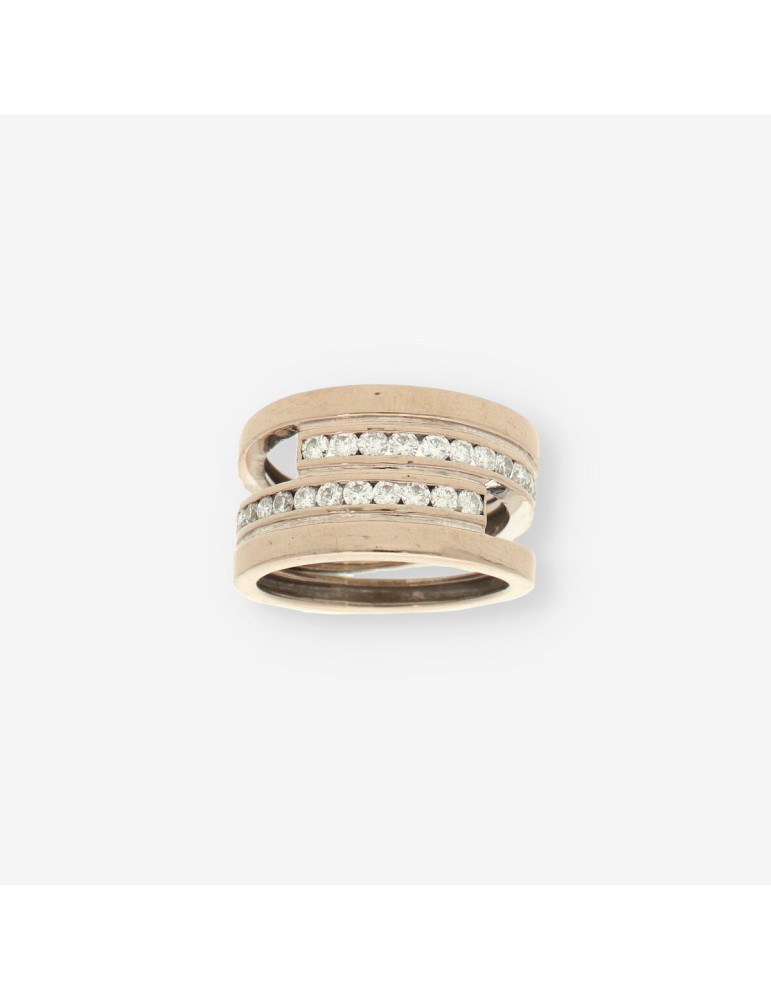 Anillo oro blanco y brillantes