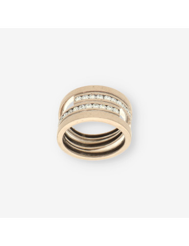 Anillo oro blanco y brillantes