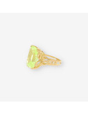 Anillo oro piedra verde