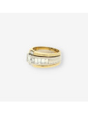 Anillo oro bl./ama br. talla esmeralda
