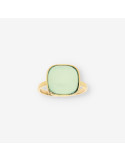 Anillo oro piedra verdosa