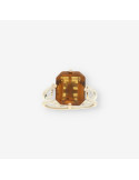 Anillo oro bl. p. marron