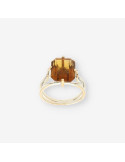 Anillo oro bl. p. marron