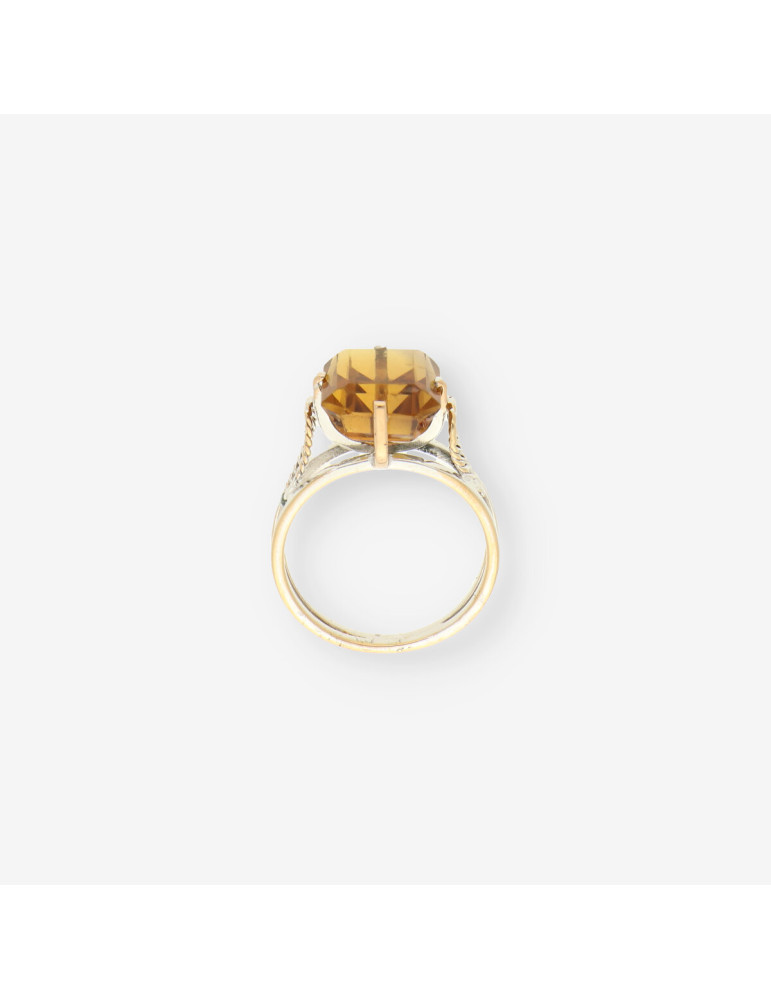 Anillo oro bl. p. marron