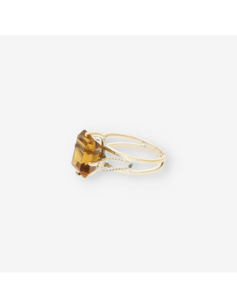 Anillo oro bl. p. marron