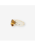 Anillo oro bl. p. marron