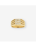 Anillo oro y 9 brillantes