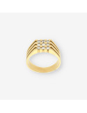 Anillo oro y 9 brillantes