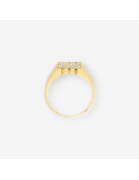 Anillo oro y 9 brillantes