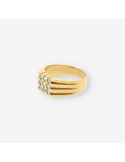 Anillo oro y 9 brillantes