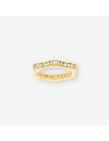 Anillo Hexagonal oro y brillantes