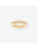 Anillo Hexagonal oro y brillantes