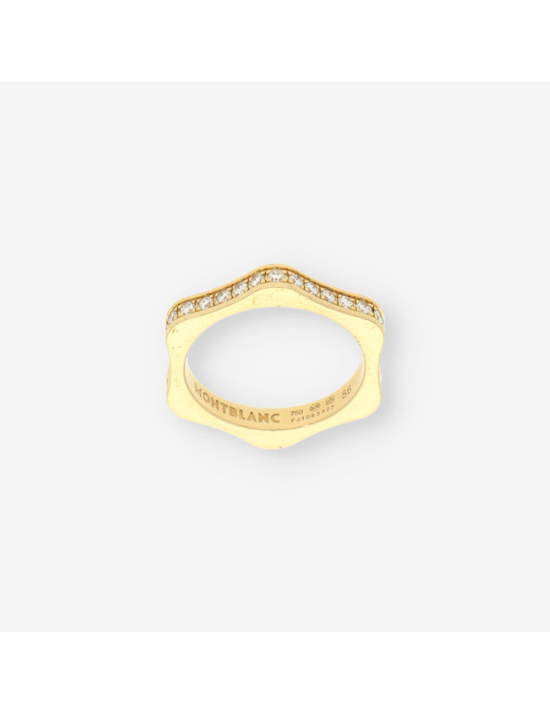 Anillo Hexagonal oro y brillantes
