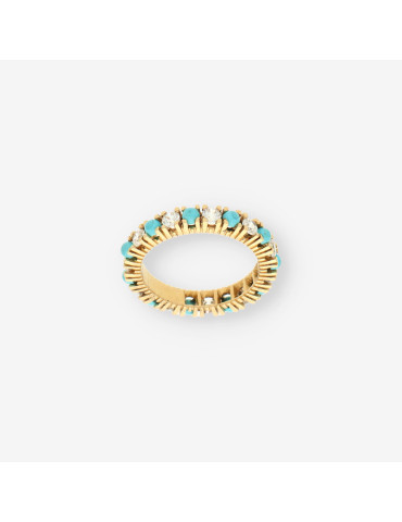 Alianza oro coral y circonitas