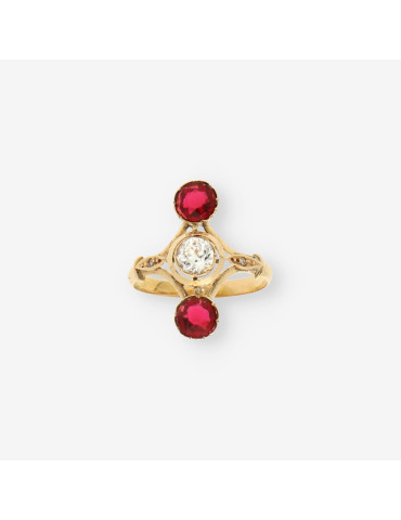 Anillo Vintage oro y granates